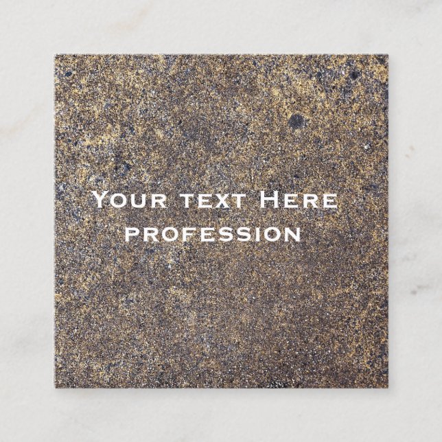 Grunge concrete texture square business card (Front)