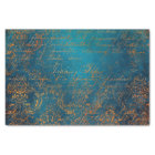 Grunge Copper Patina and Turquoise Calligraphy