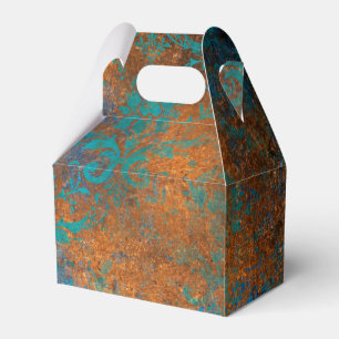 Grunge Copper Patina and Turquoise Favour Box