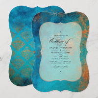 Grunge Copper Patina and Turquoise Wedding