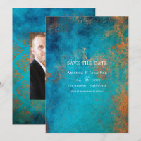 Grunge Copper Patina and Turquoise Wedding