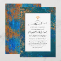 Grunge Copper Patina & Turquoise Virtual Wedding