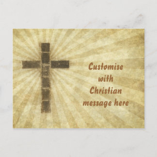 Grunge Cross #3 - Postcard  Horizontal Paper Rays