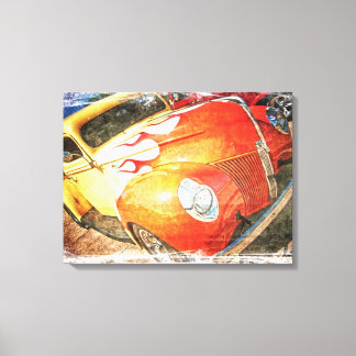 Grunge Custom Truck Canvas Print