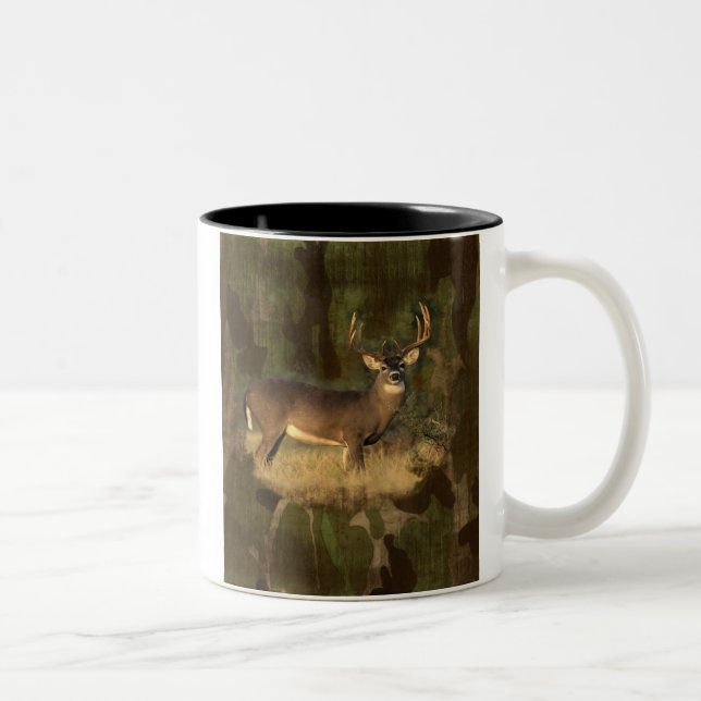 Grunge Deer And Camoflage Mug (Right)