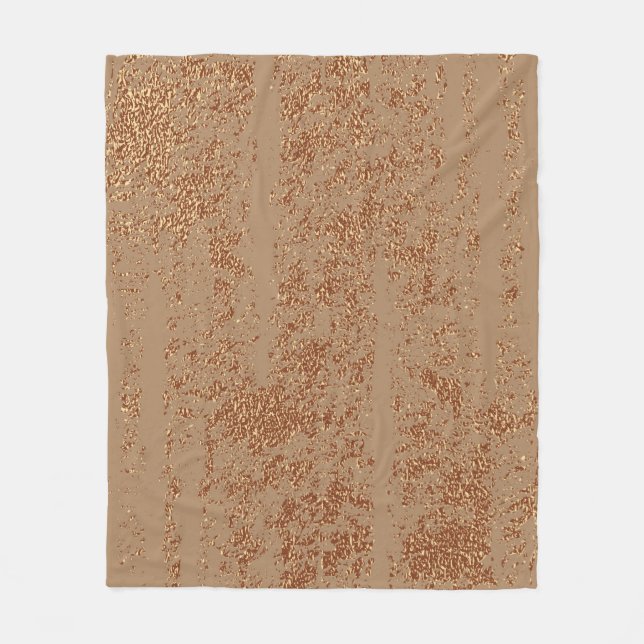 Grunge design. Copper glossy background. Metallic  Fleece Blanket (Front)