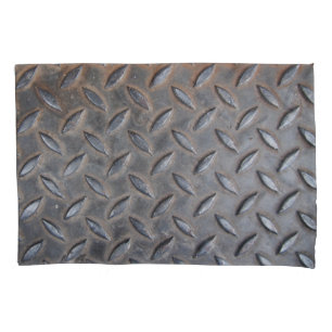 Grunge diamond metal, welded steel texture. pillowcase