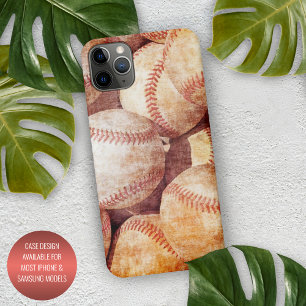 Grunge Dirty Vintage Worn Baseball Sport Balls iPhone 11Pro Max Case