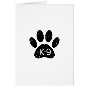 Grunge Distressed Dog Paw K-9