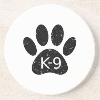 Grunge Distressed Dog Paw K-9