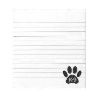 Grunge Distressed Dog Paw K-9 Lined