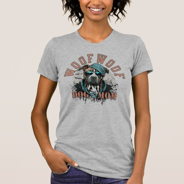 Grunge Dog Mum T-Shirt (Front)