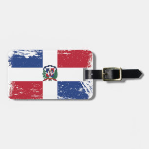 Grunge Dominican Republic Flag Luggage Tag