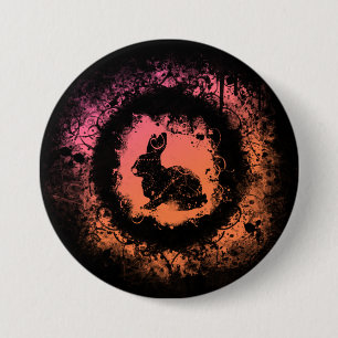 Grunge Easter Bunny 7.5 Cm Round Badge