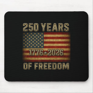 Grunge Flag 250 Years Of Freedom 1776-2026 250th B Mouse Pad