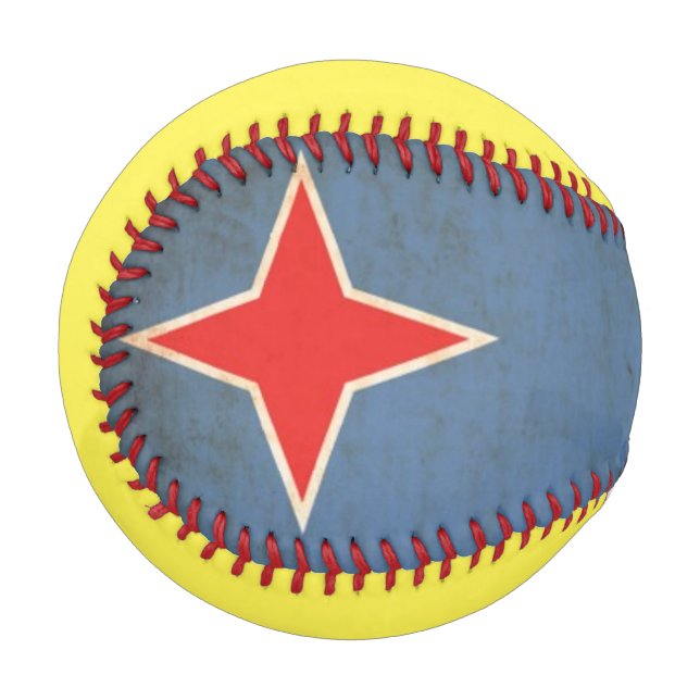 Grunge Flag Of Aruba (Netherlands) Baseball (Front Left)