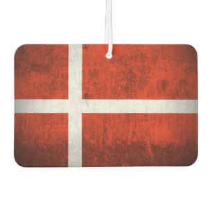 Grunge Flag Of Denmark Car Air Freshener