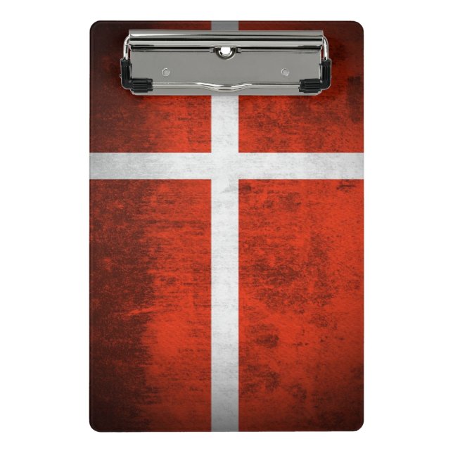 Grunge Flag Of Denmark Mini Clipboard (Front)