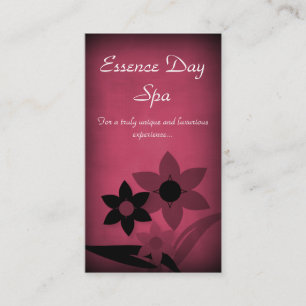 Grunge Florals Business Card, Burgundy Card