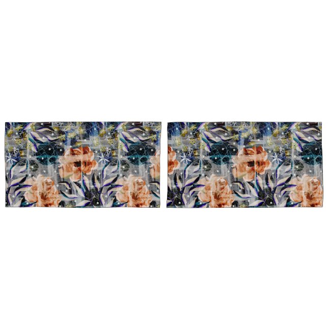 Grunge flower arrangement. pillowcase (Front-Set)