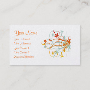 Grunge Flowers - Platinum - Customised Business Card