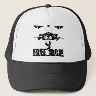 Grunge FREEDOM Chick #USAPatriotGraphics © Trucker Hat