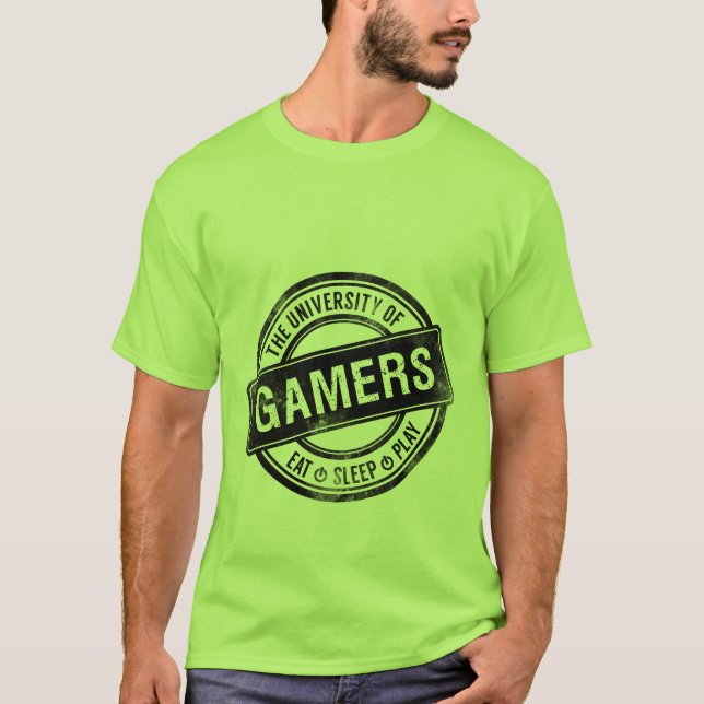 Grunge Gaming T-shirt University of Gamers (Front)