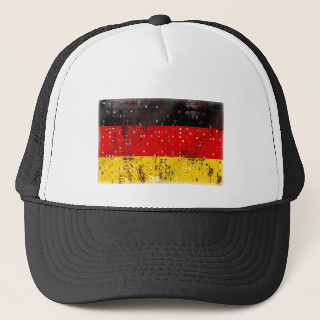Grunge German flag Trucker Hat (Front)
