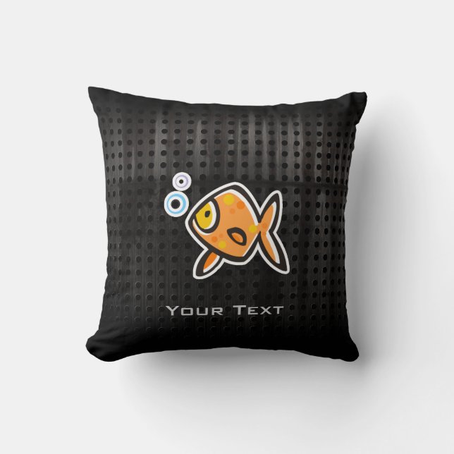 Grunge Goldfish Cushion (Front)