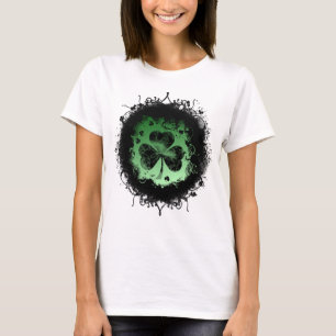 Grunge-goth St. Patrick's day Shamrock T-Shirt