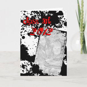 grunge grad class of 2012 thank you card