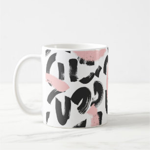 Grunge graffiti: art brush strokes. coffee mug