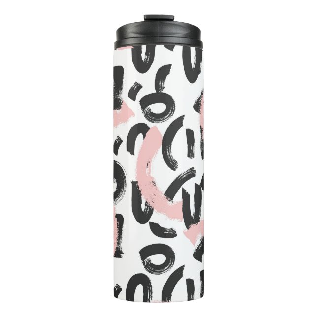 Grunge graffiti: art brush strokes. thermal tumbler (Front)
