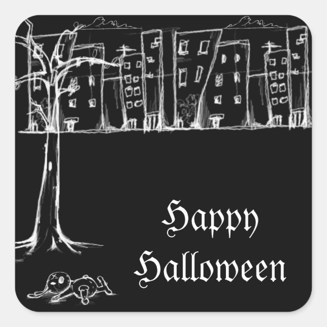 Grunge Graffiti Halloween Stickers (Front)