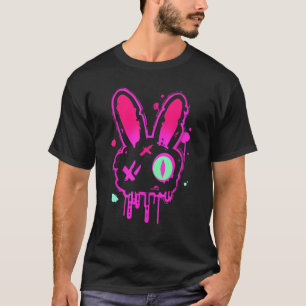 Grunge Graffiti Rabbit Pastel Goth Punk Edgy Psych T-Shirt