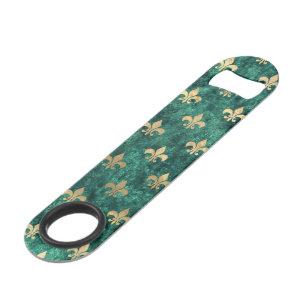 Grunge Green Velvet Fleur De Lis Mardi Gras