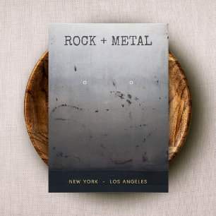 Grunge Grey Black Earring Display Business Card