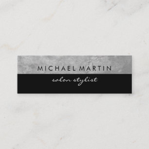 Grunge Grey Two Tone Mini Business Card
