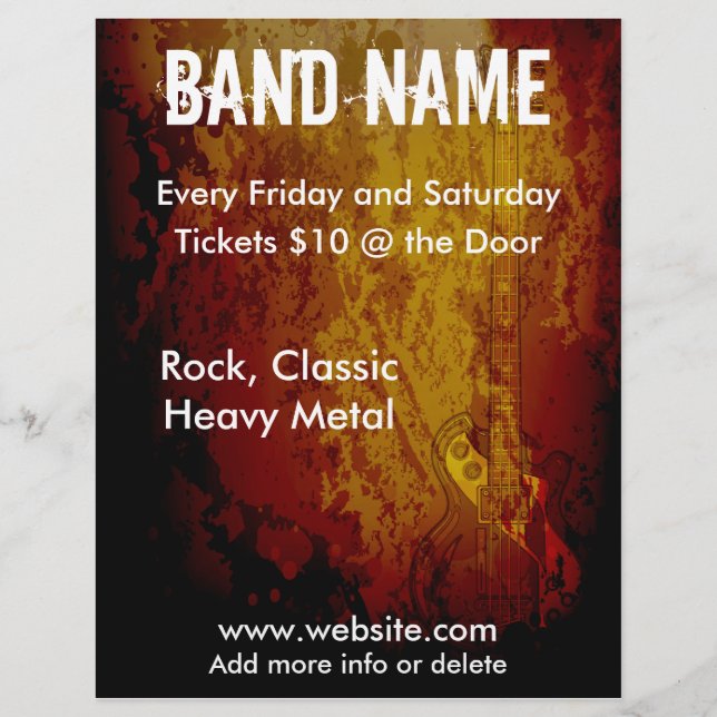Grunge Guitar Flyer (Front)
