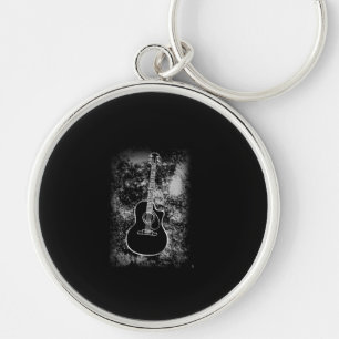 Grunge Guitar Graphic Guitarist Rock Musician Jazz Key Ring