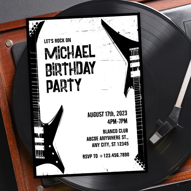 Grunge Guitar  Invitation (Creator Uploaded)