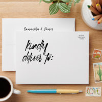 Grunge Halloween kindly deliver Wedding envelope