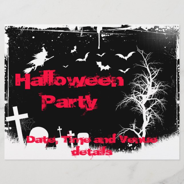 Grunge Halloween Party flyer (Front)