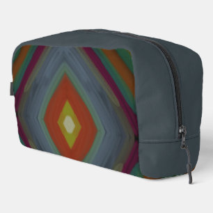 Grunge Hand Drawn Diamond Pattern Dopp Kit