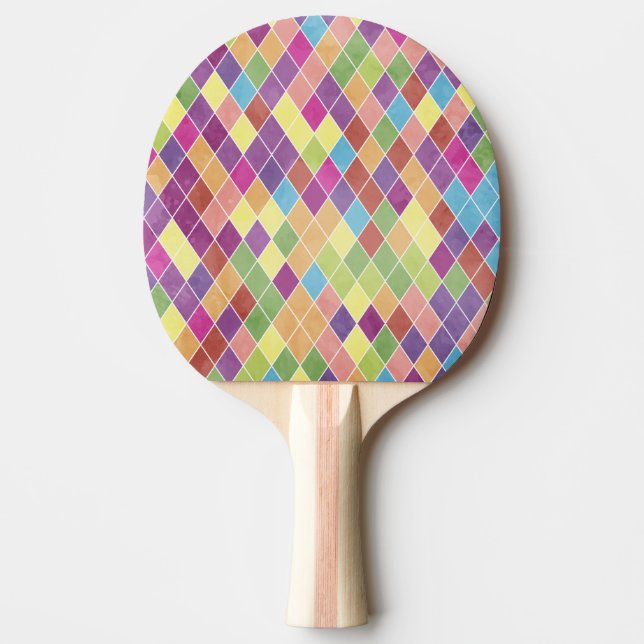Grunge Harlequin Pattern Ping Pong Paddle (Front)