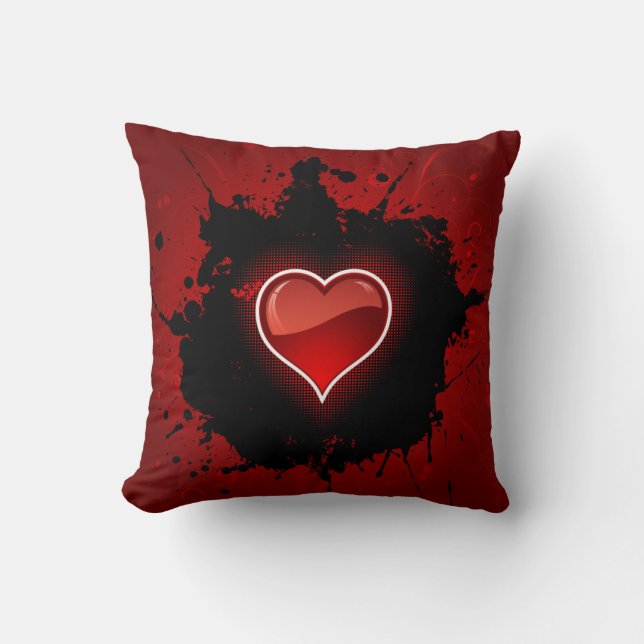 Grunge Heart Cushion (Front)