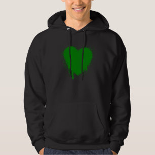 Grunge Heart - Green Hoodie