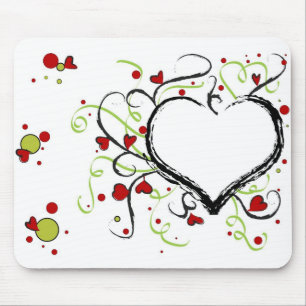 Grunge heart mouse pad