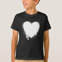 Grunge Heart - White