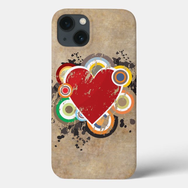 Grunge Heart with Rings Case-Mate iPhone Case (Back)